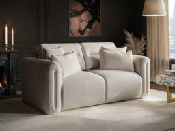 SOLACE+CO Mabel 2 Seater Sofa Beige Chenille - thumbnail 2