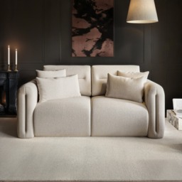 SOLACE+CO Mabel 2 Seater Sofa Beige Chenille