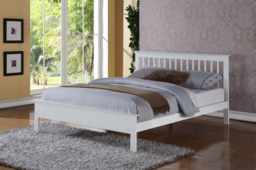 Flintshire Furniture Pentre Hardwood Bed-White-Small Double