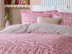 Wylder Brianna Floral Cotton Reversible Duvet Cover Set-Single - Cherry - thumbnail 3