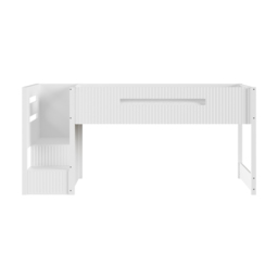 Flair Luca Mid Sleeper with 3 Drawer Chest White Ribbed - thumbnail 7
