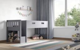 Flair Charlie Staircase Mid Sleeper Bed Grey - thumbnail 4