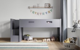 Flair Charlie Staircase Mid Sleeper Bed Grey - thumbnail 2