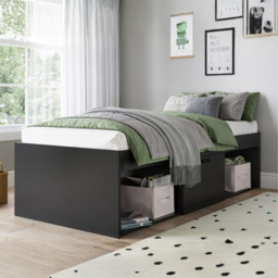 Kidsaw Low Sleeper Single Cabin Bed with Storage Black