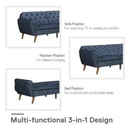 Novogratz Tallulah Futon-Blue - thumbnail 6