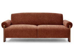 Kyoto Mila 2 Seater Clic Clac Sofa Bed Chenille Orange - thumbnail 4