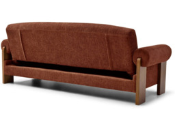 Kyoto Mila 2 Seater Clic Clac Sofa Bed Chenille Orange - thumbnail 5