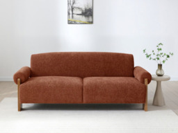 Kyoto Mila 2 Seater Clic Clac Sofa Bed Chenille Orange