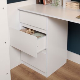 Flair Harper High Sleeper with Desk & Wardrobe White - thumbnail 5