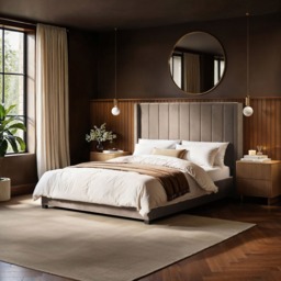 Flair Tiggy Kingsize Ottoman Bed with Winged Headboard Beige Velvet