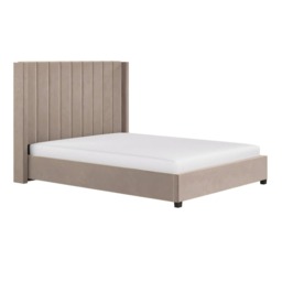 Flair Tiggy Kingsize Ottoman Bed with Winged Headboard Beige Velvet - thumbnail 4