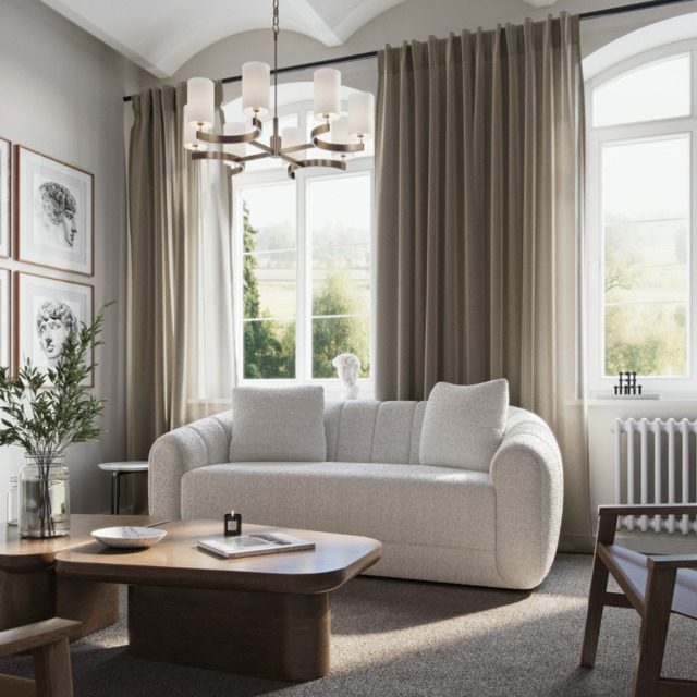 Flair Sidonie 2 Seater Sofa Cream Boucle