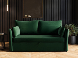 SOLACE+CO Skyler 2 Seater Sofa Bed Bottle Green Velvet
