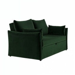 SOLACE+CO Skyler 2 Seater Sofa Bed Bottle Green Velvet - thumbnail 6