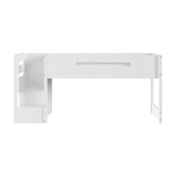Flair Luca Ribbed Mid Sleeper Bed White - thumbnail 5