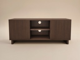 SOLACE+CO Velmor 120cm Ribbed TV Unit with Storage-Walnut - thumbnail 4