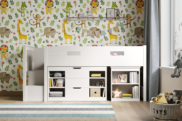 Flair Charlie Staircase Mid Sleeper Storage Set White - thumbnail 5