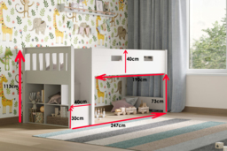 Flair Charlie Staircase Mid Sleeper Storage Set White - thumbnail 7