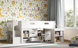 Flair Charlie Staircase Mid Sleeper Storage Set White - thumbnail 2