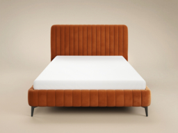 SOLACE+CO Adelaide Upholstered Bed Frame Burnt Orange Double - thumbnail 5
