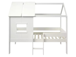 Kids Avenue Ordi Mini Playhouse Mid Sleeper Bed with Storage White - thumbnail 7