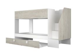 Trasman Easy Single Bunk Bed with Trundle and Storage White - thumbnail 6