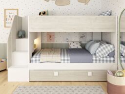 Trasman Easy Single Bunk Bed with Trundle and Storage White - thumbnail 4