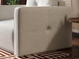 SOLACE+CO Wilfie Chenille Armchair Beige - thumbnail 3