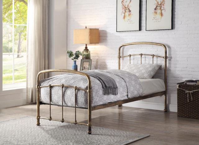 Flintshire Furniture Mostyn Metal Bed Frame-Bronze-Single - image 1