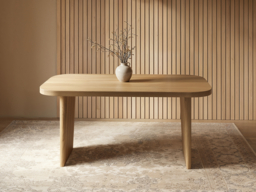 Solace+Co Nolan Dining Table & Seating Set-Natural & Beige - thumbnail 3