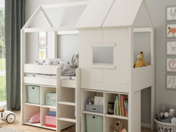 Kids Avenue Ordi Playhouse White Mid Sleeper Bed with Storage Underneath - thumbnail 4