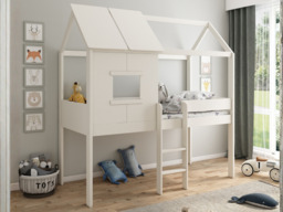 Kids Avenue Ordi Playhouse White Mid Sleeper Bed with Storage Underneath - thumbnail 5