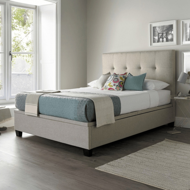 Kaydian Walkworth Super King Ottoman Storage Bed Oatmeal - image 1