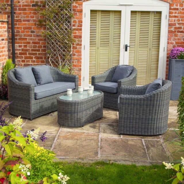 Rowlinson Bunbury Sofa Set Grey Weave - image 1