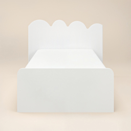 Flair Calista Ribbed Cloud Headboard Single Bed White - thumbnail 5