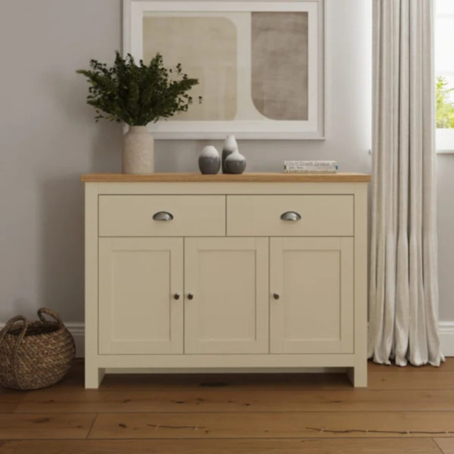 GFW Lancaster Large Sideboard Cabinet - Cream - image 1