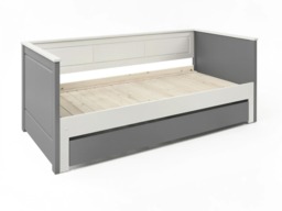 Noomi Erika Guest Bed  Grey and White with Drawer (FSC-Certified) - thumbnail 5