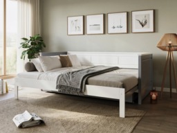 Noomi Erika Guest Bed  Grey and White with Drawer (FSC-Certified) - thumbnail 4