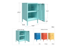 Novogratz Cache Metal Locker End Table-Yellow - thumbnail 2