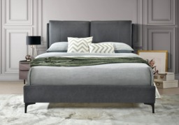 Flintshire Furniture Ashleigh Faux Leather Bed Frame-Double - thumbnail 2