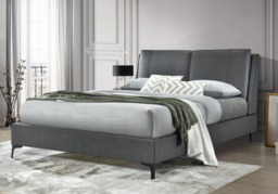 Flintshire Furniture Ashleigh Faux Leather Bed Frame-Double - thumbnail 1