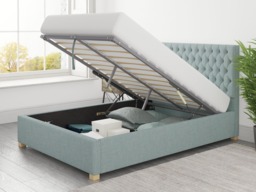 Aspire Monroe Ottoman Bed Malham Weave Sky Blue - Small Double - thumbnail 3