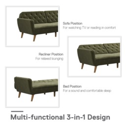 Novogratz Tallulah Futon-Green - thumbnail 7