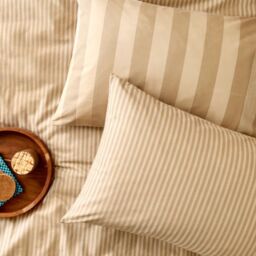 Furn The Ultimate Stripe 50 x 75cm Reversible Pillowcase Pair-Caramel Latte - thumbnail 1
