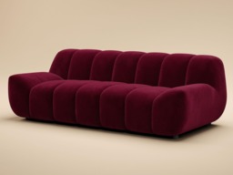 SOLACE+CO Macy Large 3 Seater Sofa Burgundy Velvet - thumbnail 4