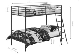 Dorel Home Convertible Bunk Bed-Black - thumbnail 7
