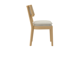 LPD Maggie Dining Chair Frost Umber Woven Fabric Wood Frame - thumbnail 7
