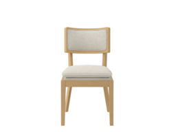 LPD Maggie Dining Chair Frost Umber Woven Fabric Wood Frame - thumbnail 5