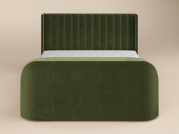 Flair Fallon TV Side Lift Ottoman Bed Green Velvet Kingsize - thumbnail 6