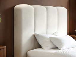 SOLACE+CO Emilie Single Ribbed Ottoman Bed Cream Boucle - thumbnail 4